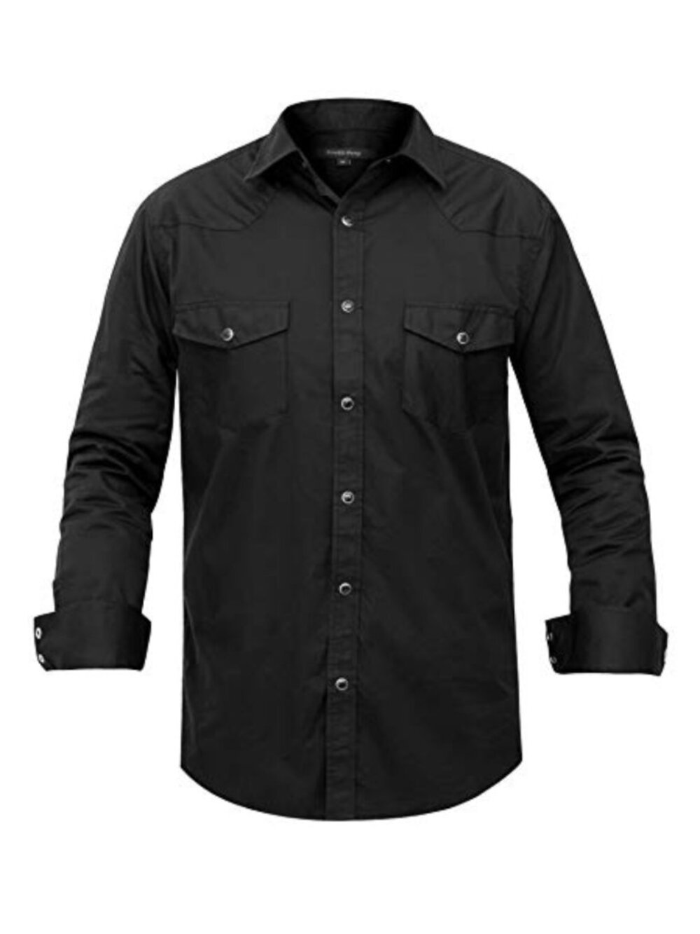 Men's Snap Button Long Sleeve Plaid Western Shirt Cotton Regular Fit
